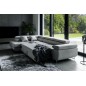 -Canapé d'angle convertible en velours luxe 5 places, avec coffre, gris clair, angle gauche (vu de face), ANNECY VELOURS -Canapé d'angle convertible en velours luxe 5 places, avec coffre, gris clair, angle gauche (vu de face), ANNECY VELOURS