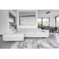 Canapé d'angle convertible en velours luxe 5 places, avec coffre, blanc, angle gauche (vu de face), ANNECY VELOURS Luxe Canapé d'angle convertible en velours luxe 5 places, avec coffre, blanc, angle gauche (vu de face), ANNECY VELOURS Luxe
