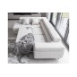 Canapé d'angle convertible en velours luxe 5 places, avec coffre, blanc, angle gauche (vu de face), ANNECY VELOURS Luxe Canapé d'angle convertible en velours luxe 5 places, avec coffre, blanc, angle gauche (vu de face), ANNECY VELOURS Luxe