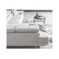 Canapé d'angle convertible en velours luxe 5 places, avec coffre, blanc, angle gauche (vu de face), ANNECY VELOURS Luxe Canapé d'angle convertible en velours luxe 5 places, avec coffre, blanc, angle gauche (vu de face), ANNECY VELOURS Luxe