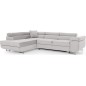 Canapé d'angle convertible en velours luxe 5 places, avec coffre, blanc, angle gauche (vu de face), ANNECY VELOURS Luxe Canapé d'angle convertible en velours luxe 5 places, avec coffre, blanc, angle gauche (vu de face), ANNECY VELOURS Luxe