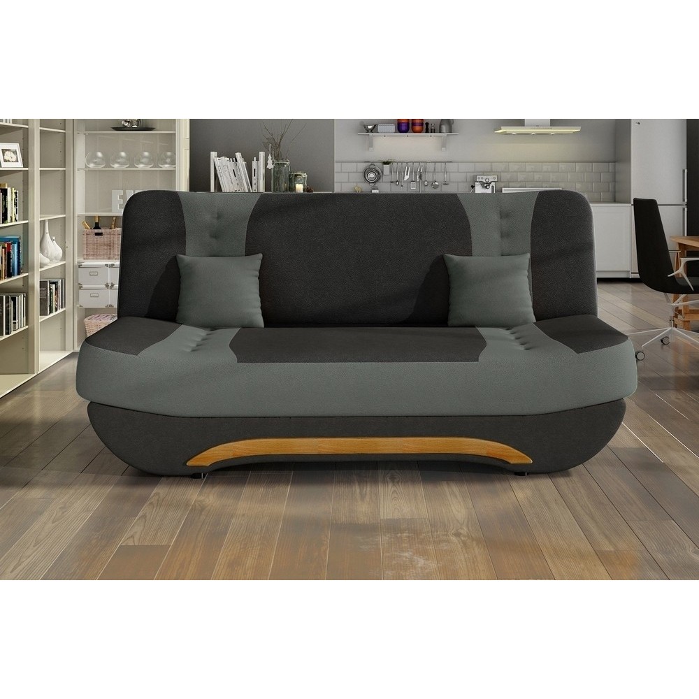 Canapé 3 places convertible et espace de rangement - bicolore anthracite / gris clair - en tissu de qualité, EWIN Canapé 3 places convertible et espace de rangement - bicolore anthracite / gris clair - en tissu de qualité, EWIN