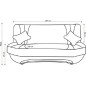 Canapé 3 places convertible et espace de rangement - bicolore anthracite / rouge - en tissu de qualité, EWIN Canapé 3 places convertible et espace de rangement - bicolore anthracite / rouge - en tissu de qualité, EWIN