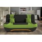 Canapé 3 places convertible et espace de rangement - bicolore anthracite / vert - en tissu de qualité, EWIN Canapé 3 places convertible et espace de rangement - bicolore anthracite / vert - en tissu de qualité, EWIN
