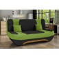 Canapé 3 places convertible et espace de rangement - bicolore anthracite / vert - en tissu de qualité, EWIN Canapé 3 places convertible et espace de rangement - bicolore anthracite / vert - en tissu de qualité, EWIN