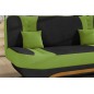 Canapé 3 places convertible et espace de rangement - bicolore anthracite / vert - en tissu de qualité, EWIN Canapé 3 places convertible et espace de rangement - bicolore anthracite / vert - en tissu de qualité, EWIN