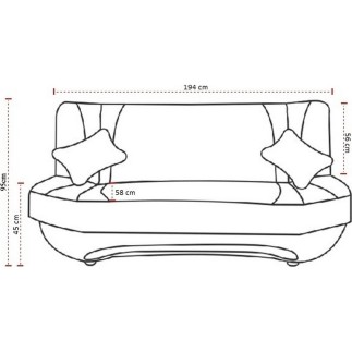 Canapé 3 places convertible et espace de rangement - bicolore anthracite / vert - en tissu de qualité, EWIN