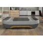 Canapé 3 places convertible et espace de rangement - bicolore marron et beige - en tissu de qualité, EWIN Canapé 3 places convertible et espace de rangement - bicolore marron et beige - en tissu de qualité, EWIN