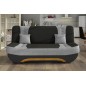 Canapé 3 places convertible et espace de rangement - bicolore noir / gris clair - en tissu de qualité, EWIN Canapé 3 places convertible et espace de rangement - bicolore noir / gris clair - en tissu de qualité, EWIN