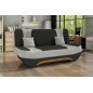 Canapé 3 places convertible et espace de rangement - bicolore noir / gris clair - en tissu de qualité, EWIN Canapé 3 places convertible et espace de rangement - bicolore noir / gris clair - en tissu de qualité, EWIN