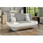 Canapé 3 places convertible et espace de rangement - bicolore blanc / gris clair - en tissu de qualité, EWIN, Anthracite / Gris Canapé 3 places convertible et espace de rangement - bicolore blanc / gris clair - en tissu de qualité, EWIN, Anthracite / Gris