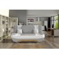 Canapé 3 places convertible et espace de rangement - bicolore blanc / gris clair - en tissu de qualité, EWIN, Anthracite / Gris Canapé 3 places convertible et espace de rangement - bicolore blanc / gris clair - en tissu de qualité, EWIN, Anthracite / Gris
