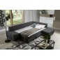 Canapé d'angle convertible en tissu luxe 5 places, coffre, gris foncé, angle droit (vu de face), PORTOFINO Canapé d'angle convertible en tissu luxe 5 places, coffre, gris foncé, angle droit (vu de face), PORTOFINO