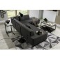 Canapé d'angle convertible en tissu luxe 5 places, coffre, gris foncé, angle droit (vu de face), PORTOFINO Canapé d'angle convertible en tissu luxe 5 places, coffre, gris foncé, angle droit (vu de face), PORTOFINO