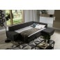 Canapé d'angle convertible en tissu luxe 5 places, coffre, gris foncé, angle droit (vu de face), PORTOFINO Canapé d'angle convertible en tissu luxe 5 places, coffre, gris foncé, angle droit (vu de face), PORTOFINO