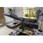 Canapé d'angle convertible en tissu luxe 5 places, coffre - gris foncé, angle gauche (vu de face), PORTOFINO Canapé d'angle convertible en tissu luxe 5 places, coffre - gris foncé, angle gauche (vu de face), PORTOFINO