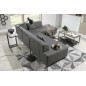 Canapé d'angle convertible en tissu luxe 5 places, coffre, gris clair, angle droit (vu de face), PORTOFINO Canapé d'angle convertible en tissu luxe 5 places, coffre, gris clair, angle droit (vu de face), PORTOFINO