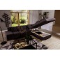 Canapé d'angle convertible en tissu luxe 5 places, coffre, marron foncé, angle droit (vu de face), PORTOFINO Canapé d'angle convertible en tissu luxe 5 places, coffre, marron foncé, angle droit (vu de face), PORTOFINO