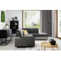 Canapé d'angle convertible en tissu luxe 5 places, avec coffre - gris foncé et gris clair, angle droit (vu de face), VERTU VELOU Canapé d'angle convertible en tissu luxe 5 places, avec coffre - gris foncé et gris clair, angle droit (vu de face), VERTU VELOU