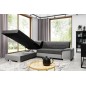 - Canapé d'angle convertible en tissu luxe 5 places, avec coffre, gris foncé et gris clair, angle gauche (vu de face), VERTU VEL - Canapé d'angle convertible en tissu luxe 5 places, avec coffre, gris foncé et gris clair, angle gauche (vu de face), VERTU VEL