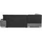 - Canapé d'angle convertible en tissu luxe 5 places, avec coffre, gris foncé et gris clair, angle gauche (vu de face), VERTU VEL - Canapé d'angle convertible en tissu luxe 5 places, avec coffre, gris foncé et gris clair, angle gauche (vu de face), VERTU VEL
