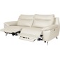 Canapé taille 2 places avec 2 relax en 100% tout cuir épais de luxe italien avec 2 relax électriques, PERINI, blanc cassé Canapé taille 2 places avec 2 relax en 100% tout cuir épais de luxe italien avec 2 relax électriques, PERINI, blanc cassé