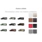 - Canapé d'angle convertible en tissu luxe et simili cuir, couleurs personnalisées, 5 places, avec coffre, angle gauche (vu de f - Canapé d'angle convertible en tissu luxe et simili cuir, couleurs personnalisées, 5 places, avec coffre, angle gauche (vu de f