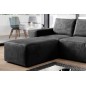 Canapé d'angle convertible - SIDNEY VELOURS - en tissu Luxe - 5/6 places, couleur anthracite, angle gauche (vu de face) Canapé d'angle convertible - SIDNEY VELOURS - en tissu Luxe - 5/6 places, couleur anthracite, angle gauche (vu de face)