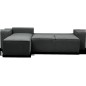 Canapé d'angle convertible - SIDNEY VELOURS - en tissu Luxe - 5/6 places, couleur anthracite, angle gauche (vu de face) Canapé d'angle convertible - SIDNEY VELOURS - en tissu Luxe - 5/6 places, couleur anthracite, angle gauche (vu de face)