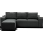 Canapé d'angle convertible - SIDNEY VELOURS - en tissu Luxe - 5/6 places, couleur anthracite, angle gauche (vu de face) Canapé d'angle convertible - SIDNEY VELOURS - en tissu Luxe - 5/6 places, couleur anthracite, angle gauche (vu de face)
