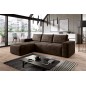 Canapé d'angle convertible - SIDNEY VELOURS - en tissu Luxe - 5/6 places, chocolat, angle gauche (vu de face) Canapé d'angle convertible - SIDNEY VELOURS - en tissu Luxe - 5/6 places, chocolat, angle gauche (vu de face)
