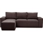Canapé d'angle convertible - SIDNEY VELOURS - en tissu Luxe - 5/6 places, chocolat, angle gauche (vu de face) Canapé d'angle convertible - SIDNEY VELOURS - en tissu Luxe - 5/6 places, chocolat, angle gauche (vu de face)