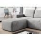 - Canapé d'angle convertible - SIDNEY VELOURS - en tissu Luxe - 5/6 places, gris clair, angle gauche (vu de face) - Canapé d'angle convertible - SIDNEY VELOURS - en tissu Luxe - 5/6 places, gris clair, angle gauche (vu de face)