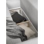 - Canapé d'angle convertible - SIDNEY VELOURS - en tissu Luxe - 5/6 places, gris clair, angle gauche (vu de face) - Canapé d'angle convertible - SIDNEY VELOURS - en tissu Luxe - 5/6 places, gris clair, angle gauche (vu de face)