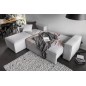 - Canapé d'angle convertible - SIDNEY VELOURS - en tissu Luxe - 5/6 places, gris clair, angle gauche (vu de face) - Canapé d'angle convertible - SIDNEY VELOURS - en tissu Luxe - 5/6 places, gris clair, angle gauche (vu de face)