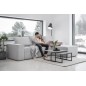 Canapé d'angle convertible - SIDNEY VELOURS - en tissu Luxe - 5/6 places, gris clair, angle droit (vu de face) Canapé d'angle convertible - SIDNEY VELOURS - en tissu Luxe - 5/6 places, gris clair, angle droit (vu de face)