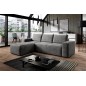 Canapé d'angle convertible - SIDNEY VELOURS - en tissu Luxe - 5/6 places, gris foncé, angle gauche (vu de face) Canapé d'angle convertible - SIDNEY VELOURS - en tissu Luxe - 5/6 places, gris foncé, angle gauche (vu de face)