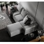 Canapé d'angle convertible - SIDNEY VELOURS - en tissu Luxe - 5/6 places, gris foncé, angle droit (vu de face)