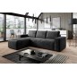 Canapé d'angle convertible - SIDNEY VELOURS - en tissu Luxe - 5/6 places, anthracite, angle gauche (vu de face) Canapé d'angle convertible - SIDNEY VELOURS - en tissu Luxe - 5/6 places, anthracite, angle gauche (vu de face)