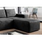 Canapé d'angle convertible - SIDNEY VELOURS - en tissu Luxe - 5/6 places, anthracite, angle droit (vu de face) Canapé d'angle convertible - SIDNEY VELOURS - en tissu Luxe - 5/6 places, anthracite, angle droit (vu de face)