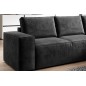Canapé d'angle convertible - SIDNEY VELOURS - en tissu Luxe - 5/6 places, anthracite, angle droit (vu de face) Canapé d'angle convertible - SIDNEY VELOURS - en tissu Luxe - 5/6 places, anthracite, angle droit (vu de face)