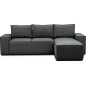 Canapé d'angle convertible - SIDNEY VELOURS - en tissu Luxe - 5/6 places, anthracite, angle droit (vu de face) Canapé d'angle convertible - SIDNEY VELOURS - en tissu Luxe - 5/6 places, anthracite, angle droit (vu de face)