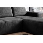 Canapé d'angle convertible - SIDNEY VELOURS - en tissu Luxe - 5/6 places, anthracite, angle droit (vu de face) Canapé d'angle convertible - SIDNEY VELOURS - en tissu Luxe - 5/6 places, anthracite, angle droit (vu de face)