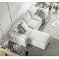 - Canapé d'angle convertible - SIDNEY VELOURS - en tissu Luxe, 5/6 places, blanc cassé, angle gauche (vu de face) - Canapé d'angle convertible - SIDNEY VELOURS - en tissu Luxe, 5/6 places, blanc cassé, angle gauche (vu de face)