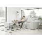 - Canapé d'angle convertible - SIDNEY VELOURS - en tissu Luxe, 5/6 places, blanc cassé, angle gauche (vu de face) - Canapé d'angle convertible - SIDNEY VELOURS - en tissu Luxe, 5/6 places, blanc cassé, angle gauche (vu de face)