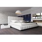 Lit design en cuir italien de luxe SILVER, chocolat, 180x200 Lit design en cuir italien de luxe SILVER, chocolat, 180x200