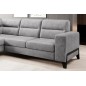 - Canapé d'angle convertible - CASTA VELOURS - en tissu Luxe, gris, 5/6 places, angle gauche (vu de face) - Canapé d'angle convertible - CASTA VELOURS - en tissu Luxe, gris, 5/6 places, angle gauche (vu de face)