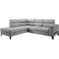 - Canapé d'angle convertible - CASTA VELOURS - en tissu Luxe, gris, 5/6 places, angle gauche (vu de face) - Canapé d'angle convertible - CASTA VELOURS - en tissu Luxe, gris, 5/6 places, angle gauche (vu de face)