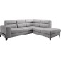 Canapé d'angle convertible - CASTA VELOURS - en tissu Luxe, gris, 5/6 places, angle droit (vu de face) Canapé d'angle convertible - CASTA VELOURS - en tissu Luxe, gris, 5/6 places, angle droit (vu de face)