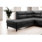 Canapé d'angle convertible - CASTA VELOURS - en tissu Luxe, anthracite, 5/6 places, angle gauche (vu de face) Canapé d'angle convertible - CASTA VELOURS - en tissu Luxe, anthracite, 5/6 places, angle gauche (vu de face)